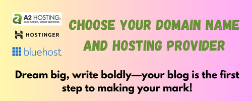 Choose your Domain Name and Hosting Provider