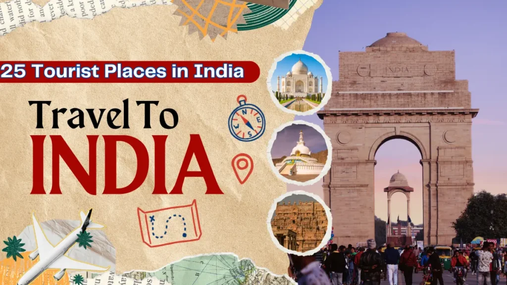 Taj Mahal in Agra, one of the top 25 tourist places in India.